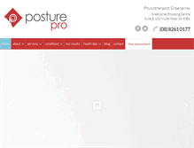 Tablet Screenshot of posturepro.com.au